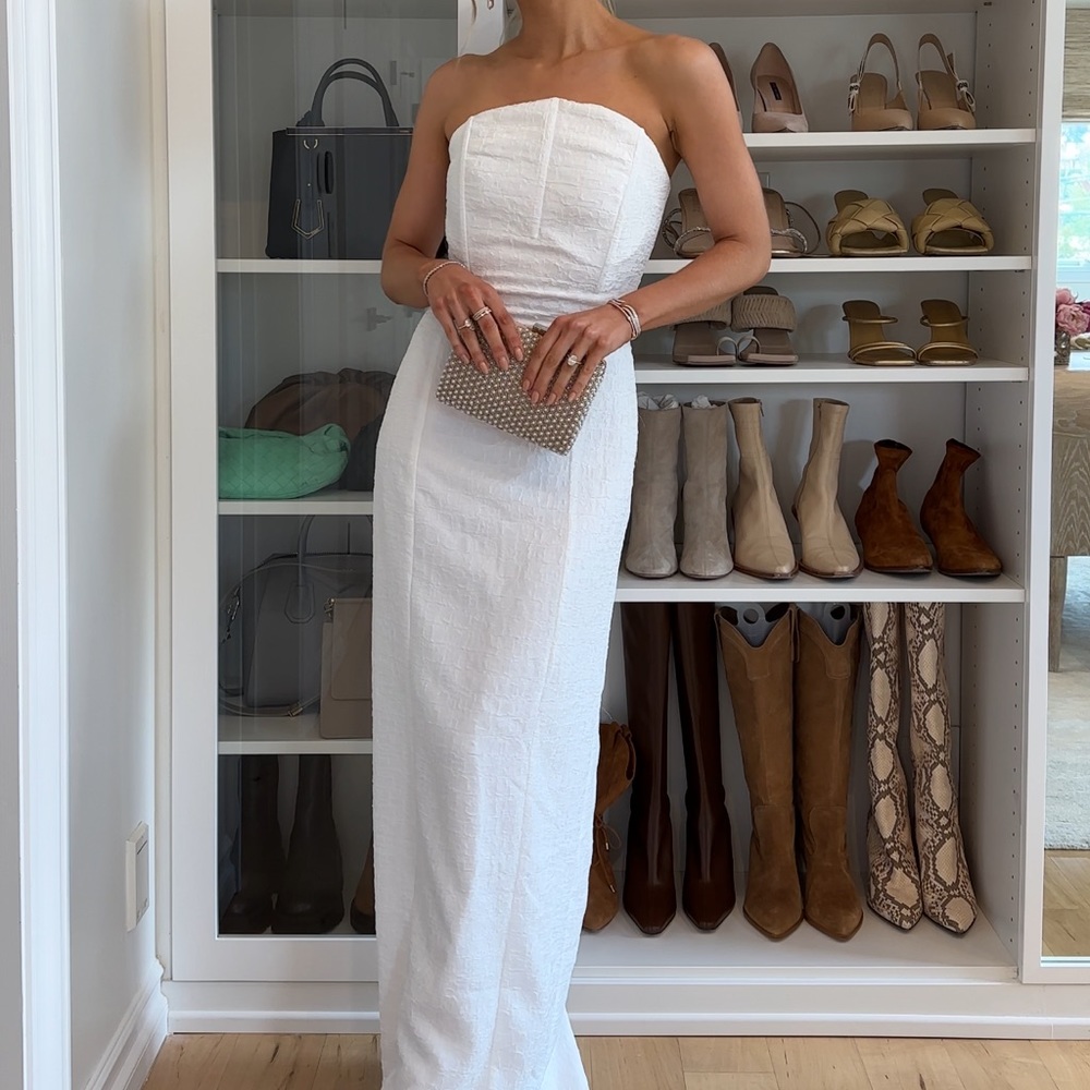 LPA White Column Dress